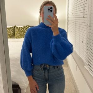 Blue Eyelash Sweater